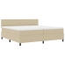 Cama con Base  con Colchón Verde Claro Gris 200x200 cm Tela de Terciopelo