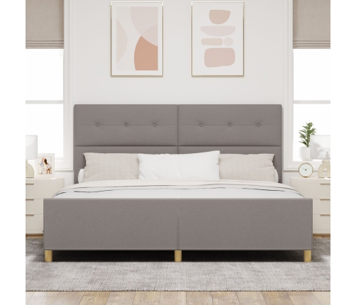 Cama de Tela Taupe  200x200 cm
