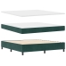 Cama con somier y colchón verde oscuro de  tamaño súper king de terciopelo
