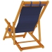 Sillas de Playa Plegables  2 pcs Azul Madera Maciza de Acacia y Textileno
