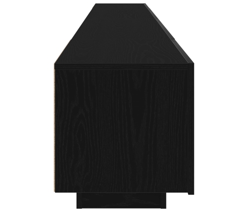 Mueble para TV  con luces LED Negro Roble 260x35x40 cm de madera