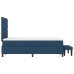 Cama con Box Spring y Colchón Azul 120x200 cm Tela