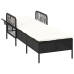 Tumbona  Negra y crema Ratán PE 157 x 55 x 92 cm