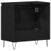 Gabinete de lavabo para baño  Negro Roble 58x33x60 cm Madera elaborada