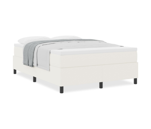 Cama Box Spring con Colchón Crema 160x200 cm Tela de Corduroy