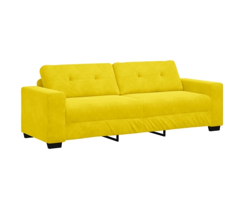 Sofá  de 3 Plazas Amarillo 180 cm Terciopelo