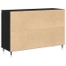 Sideboard  con Puertas y Cajones Negro Roble 101,5x35x70 cm
