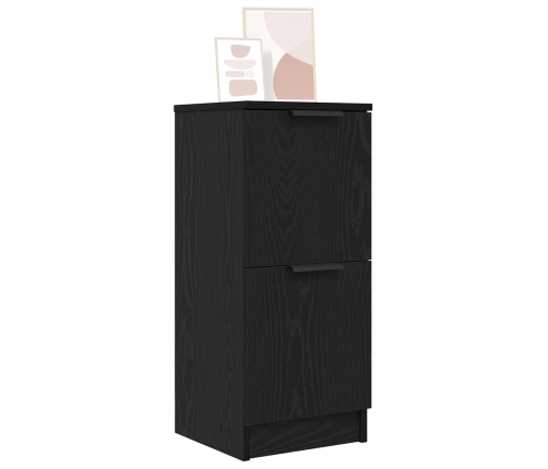 Aparadores 2 pcs en Roble Negro, 30x30x70 cm, Hecho de Madera Elaborada
