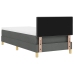 Cama con Box Spring  y colchón gris oscuro 100x200 cm Tela