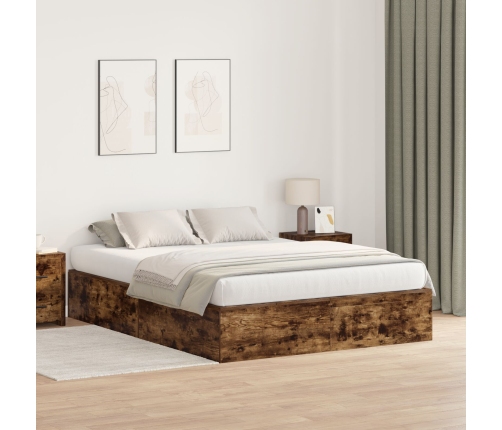 Estructura de Cama  Roble ahumado Madera de Roble Sólido