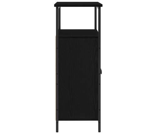 Aparador Negro de Roble 70x30x80 cm de Madera Ingenierizada