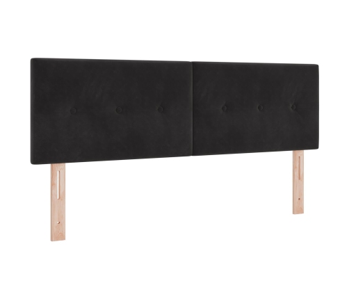 Cabecero LED con Botones Negro 72 cm Terciopelo