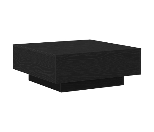 Mesa de Café  Negra de Roble 80x80x31 cm de Madera Ingenierizada