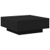 Mesa de Café  Negra de Roble 80x80x31 cm de Madera Ingenierizada