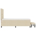 Cama Box Spring con Colchón y Banco Crema 100x200 cm Tela