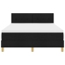 Cama con Somier  con Colchón Negro 160x200 cm Tela