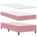 Cama con Base de Resortes con Colchón Rosa 90x200 cm Terciopelo