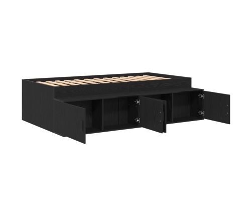 Estructura de Cama  Roble Negro 100x200 cm