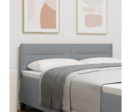 Cabecero diseño Lines gris claro 140 cm tela