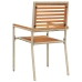 Sillas de jardín apilables  con cojines 2 pcs Beige Polirratan