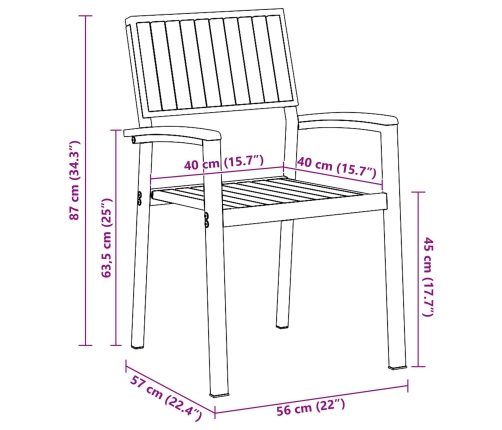 Juego de Comedor de Jardín Set de 7 Gris Claro Aluminio Duradero