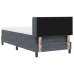 Cama Box Spring con Colchón  Gris Oscuro 90x200 cm Terciopelo