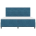 Cama Box Spring  con Colchón Azul Oscuro 200x200 cm Terciopelo