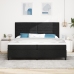 Cama con Somier y Colchón Negra 200x200 cm Tela