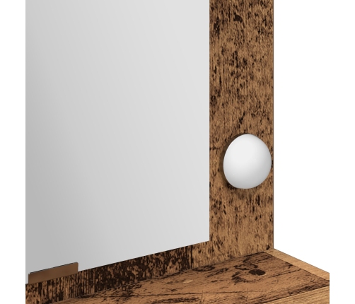 Mesa de Tocador con Luces LED - Madera Vintage - 100x41x135 cm