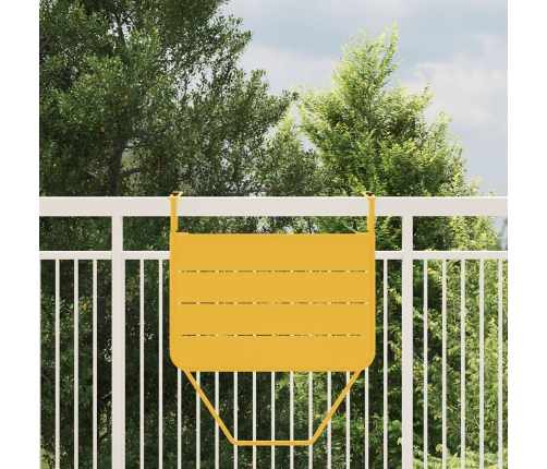 Mesa Colgante para Balcón VidaXL Plegable Mostaza 60x40 cm Acero
