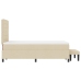 Cama Box Spring con Colchón y Banco Crema 120x200 cm Tela