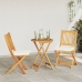 Sillas de Jardín Plegables  con Cojín Blanco 2pcs de Madera de Acacia Sólida