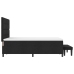 Cama con Somier y Colchón Negro 140x200 cm Tela