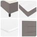 Cama Box Spring con Colchón Taupe 120x200 cm Tela