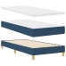 Cama Box Spring con Colchón Azul 100x200 cm Tela
