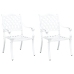 Sillas de Jardín  2 pcs de Aluminio Fundido Blanco