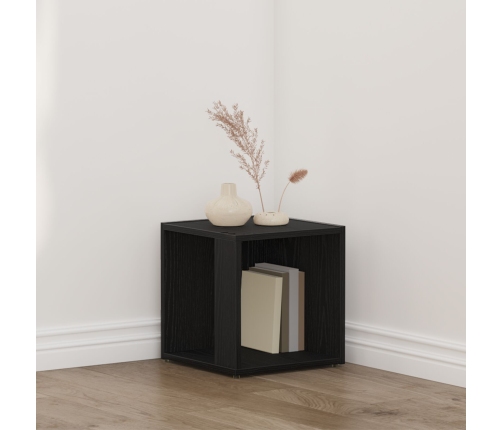 Mesa Lateral  Negro Roble 33x33x34,5 cm Madera Ingenierizada