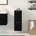 Armario de pared para baño  Negro Roble 30x30x80 cm Madera Fabricada