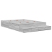 Cama de almacenamiento  Gris sonoma Madera elaborada 140 x 190 cm