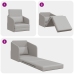 Sofá Cama de Piso  2 en 1 Gris Claro 65x80x83 cm Tela
