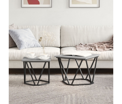 Gris sonoma Madera de ingeniería y metal Mediana Duradera