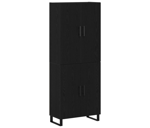 Armarios 2 pcs Negro Roble 69,5x34x180 cm Madera Elaborada