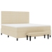 Cama con box spring  con colchón y banco crema 180x200 cm tela