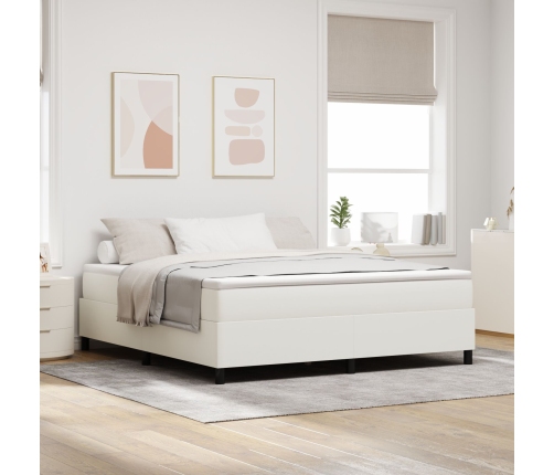 Cama Box Spring  con Colchón Crema Super King Tela de Pana