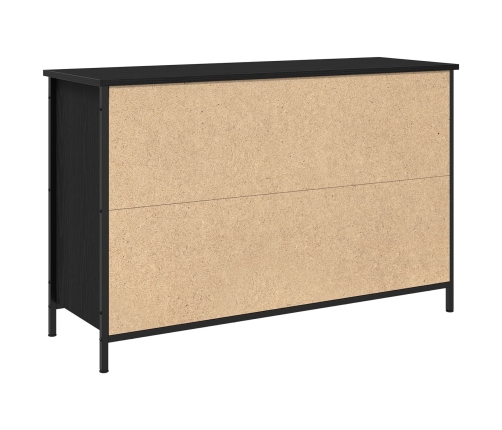Cabinet para TV  Roble Negro 101x35x65 cm Madera Elaborada y Acero