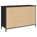 Cabinet para TV  Roble Negro 101x35x65 cm Madera Elaborada y Acero