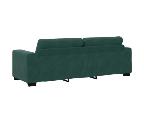 Sofá de 3 plazas  Verde Oscuro 180 cm Terciopelo