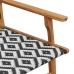 Banco de Jardín  Negro y Blanco 122x76x73.5 cm Madera Maciza de Acacia