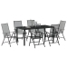 Conjunto de Comedor Jardín  de 7 piezas Antracita
