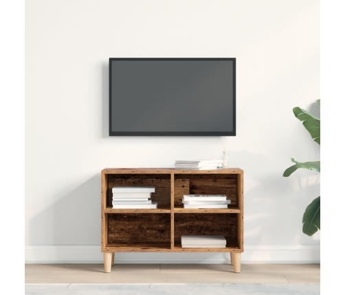 Cabinet de TV con Patas de Madera Madera Antigua 69.5x30x50 cm